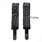 Черные мягкие наручники photo 3