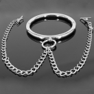 Металлический ошейник с зажимами для сосков, диаметр 120/140 мм, 350 гр photo 3