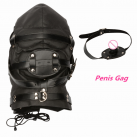 Шкіряна маска ST435 з кляпом photo 2