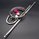 Металлический ошейник с анальным крюком photo 5