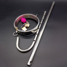 Металлический ошейник с анальным крюком photo 1