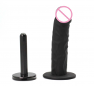 Черный страпон с силиконовым фаллоимитатором, 130*35 мм photo 6