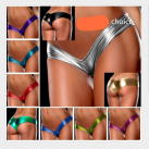 Трусики разных цветов из лакированной кожи photo 2