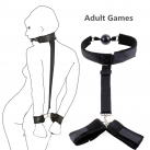 Наручники с ошейником и пластиковым кляпом photo 2