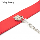 Кожаный ошейник с поводком photo 6