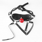 Кляп с ремешками и повязка на глаза photo 3