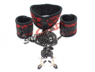 Ошейник с манжетами для связывания. С зажимами для сосков. photo 2