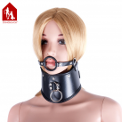 Ошейник с кляпом и кольцом. Кожа. photo 1