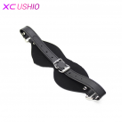 Чорна маска зі штучної шкіри на очі photo 1