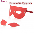 Маска красная с отстегивающимися накладками на глаза photo 2