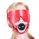 Кляп и маска БДСМ, красный photo 2
