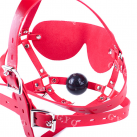 Кляп и маска БДСМ, красный photo 1