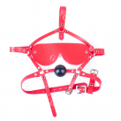 Кляп и маска БДСМ, красный photo 6