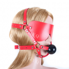 Кляп и маска БДСМ, красный photo 4