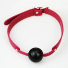 Кляп с розовым кожаным ремешком photo 2