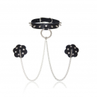 Воротник с шипами и накладки на соски photo 1