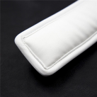 Белый кожаный ошейник с поводком photo 1