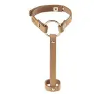 Пара браслетів на зап'ясті і палець Bijoux Indiscrets MAZE Hand Bracelet Harness Brown, екошкіра photo 2