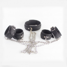 Ошейник с манжетами на запястья и лодыжки. На цепочке. photo 1