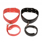 Кожаный ошейник с поводком photo 3