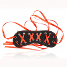 Черная повязка на глаза с красными завязками photo 4