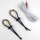 Кольца для пениса с подключением к электростимулятору. С золотыми шариками. photo 2