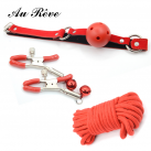 БДСМ номбор красный с кристалами - 10 шт. photo 5