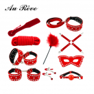 БДСМ номбор красный с кристалами - 10 шт. photo 3