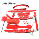 БДСМ номбор красный с кристалами - 10 шт. photo 2