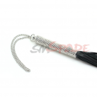 Кожаный кнут с серебрятой ручкой, 42 см photo 1