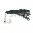 Кожаный кнут с серебрятой ручкой, 42 см photo 4