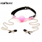 Кляп + зажимы для сосков 1шт. photo 2