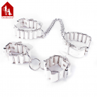 Наручники и наножники белые с цепями photo 4