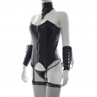 Черный кожанный костюм для БДСМ photo 5