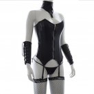 Черный кожанный костюм для БДСМ photo 3