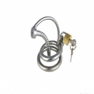 Мужкой металлический пояс целомудрия с катетером для уретры photo 2