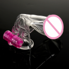 Насадка на пенис реалистичная прозрачная с вибрацией photo 5