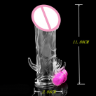 Насадка на пенис реалистичная прозрачная с вибрацией photo 3