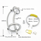 Пояс верности. Нержавеющая сталь. С катетером для стимуляции уретры. photo 1