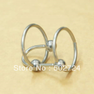 Подвійне кільце із сталі з коротким штекером photo 1