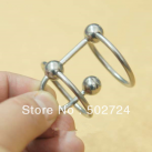 Подвійне кільце із сталі з коротким штекером photo 2