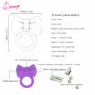 Розовое эрекционное кольцо с бантиком photo 6