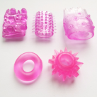 Кольца и насадки на пенис с вибрацией, 4 шт/комплект photo 2