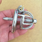 Мужской пояс верности металлический с катетером photo 4