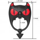 Мини-кольцо на пенис, черный с красным photo 1