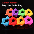 Кольцо в виде губ для пениса. Вибрационный. 2 шт. photo 1