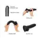Реалистичный фаллоимитатор Strap-On-Me Sliding Skin Realistic Dildo Black - XXL, эффект подвижной photo 2