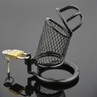 Пояс верности для мужчин. Нержавеющая сталь. С замком. Черный. photo 3