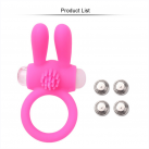 Вибрационное кольцо Кролик из силикона photo 4