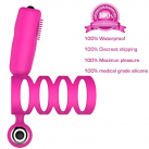 Вибрационное кольцо из силикона на пенис, водонепроницаемое photo 5